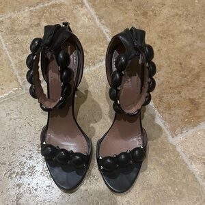 Alaia Black Beaded Heels